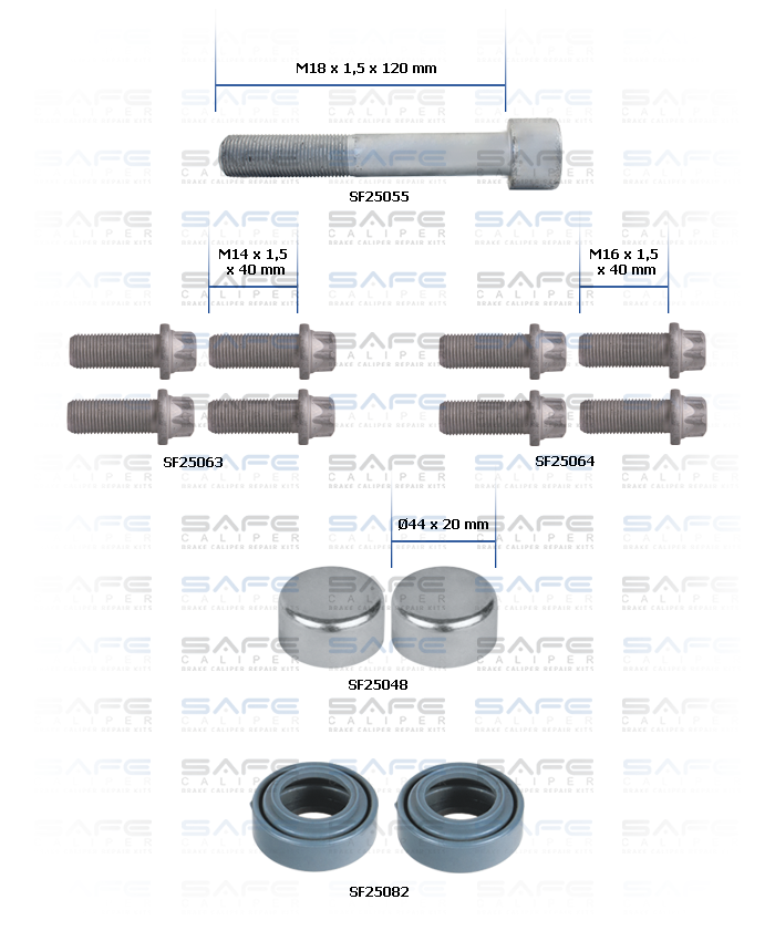Caliper Dust Excluder & Bolts Kit