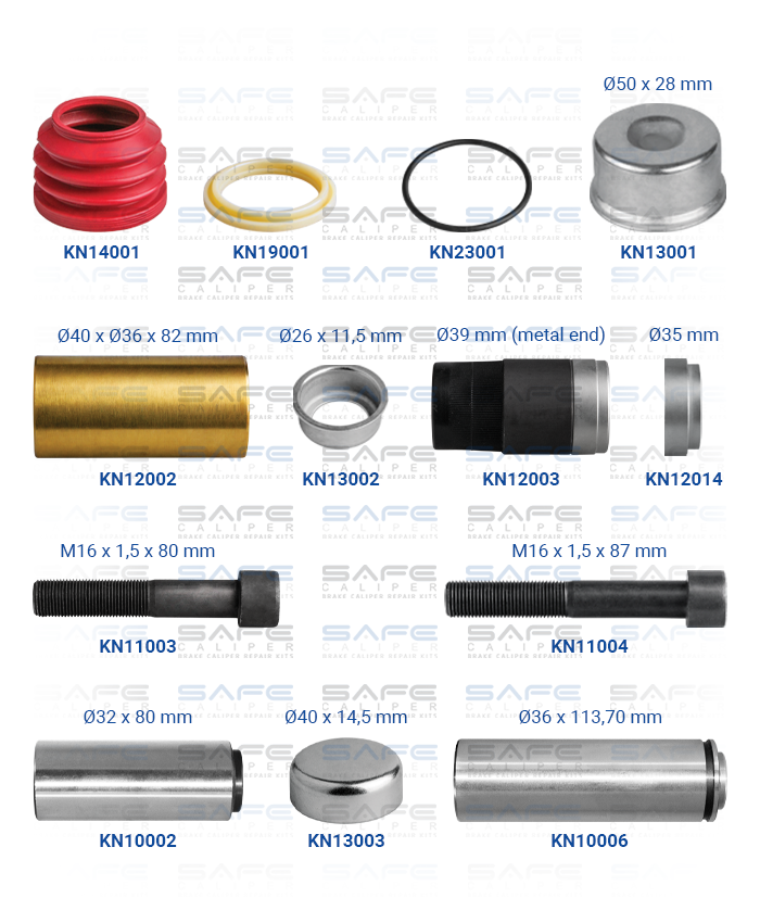 Caliper Guides & Seals Repair Kit