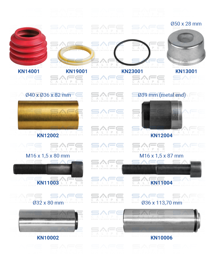 Caliper Guides & Seals Repair Kit