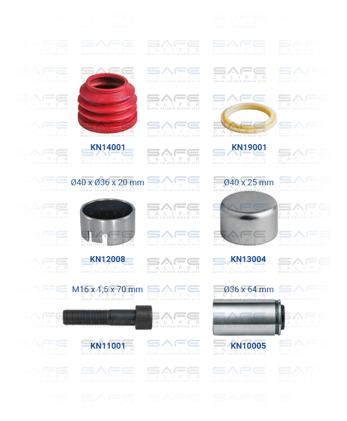 Caliper Guides & Seals Repair Kit