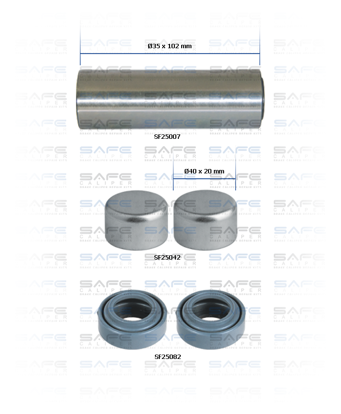 Caliper Guides & Seals Repair Kit