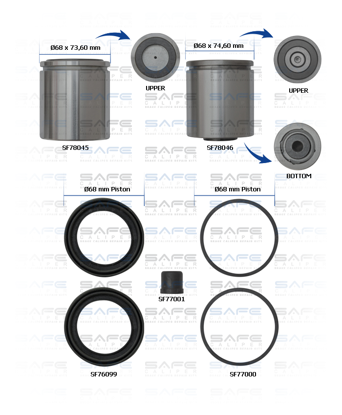Caliper Piston & Seal Kit